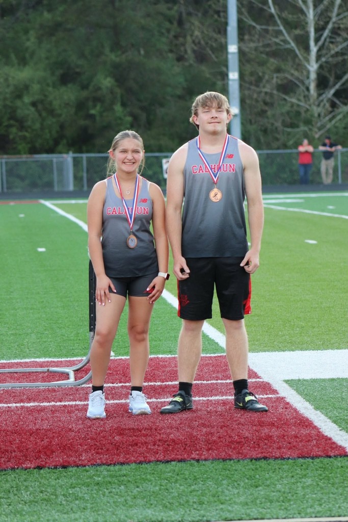 Kristian Frederick and Addie Collins were selected as Calhoun County High School’s recipients of the Lindsey Mann Award