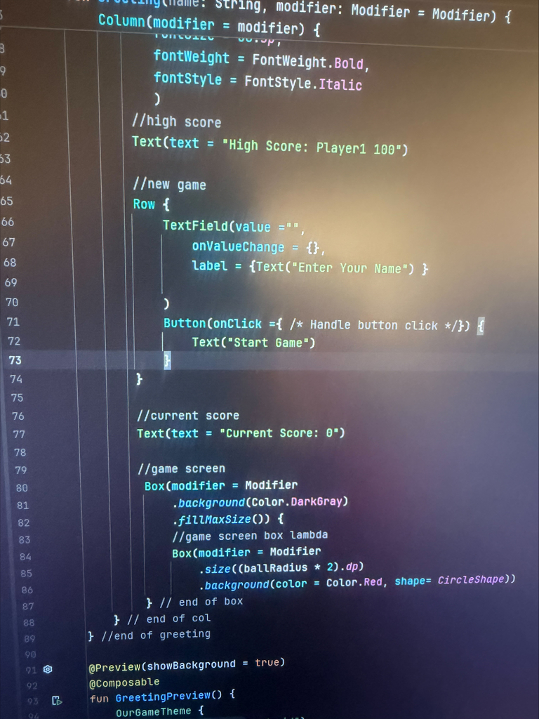 Black screen with lines of coding text