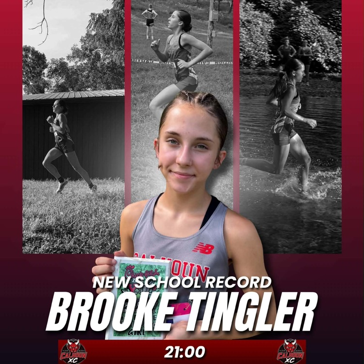 26th annual Chic-fil-a Invitational - 4th place finisher Brooke Tingler holds her award with a photo collage of black-and-white pictures behind her.