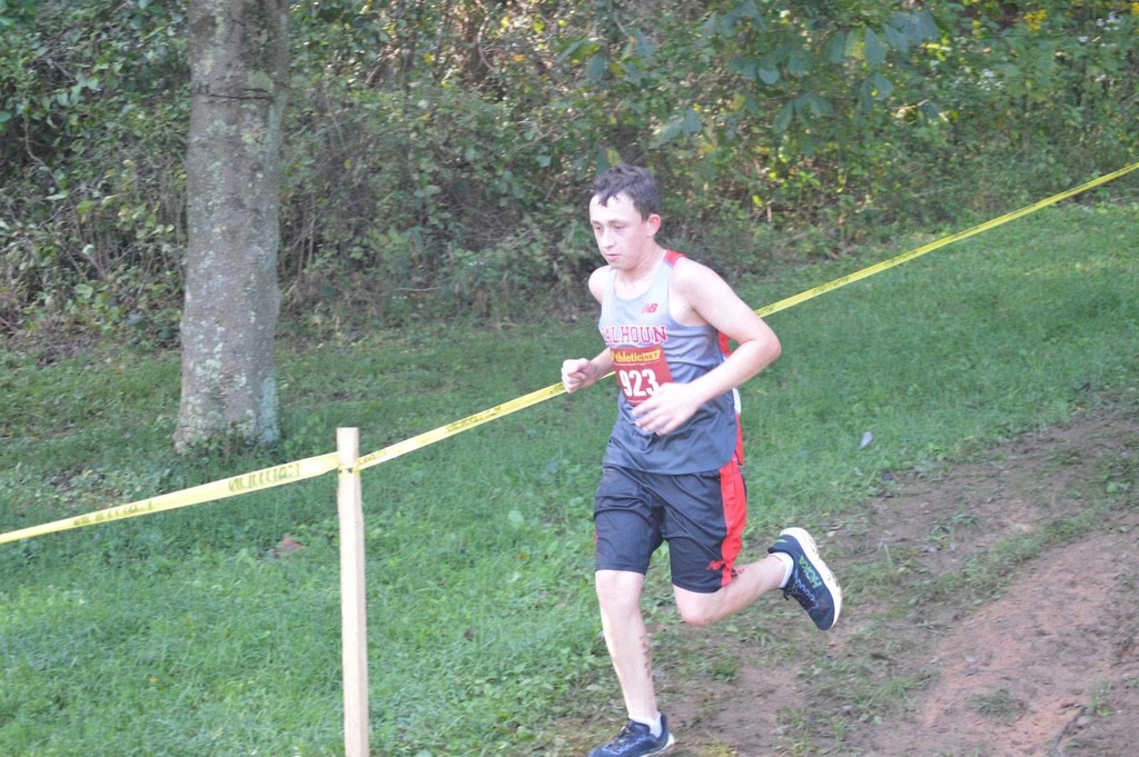Silas runing on the trail, setting a new personal best