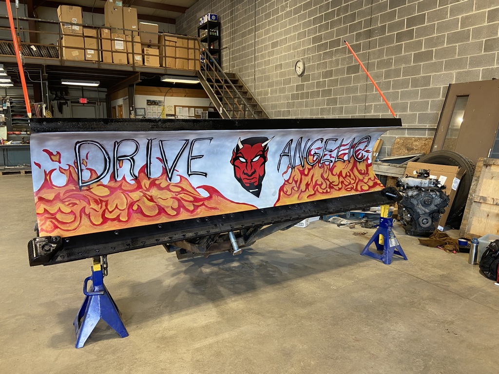 Snow plow for the state road completed. 