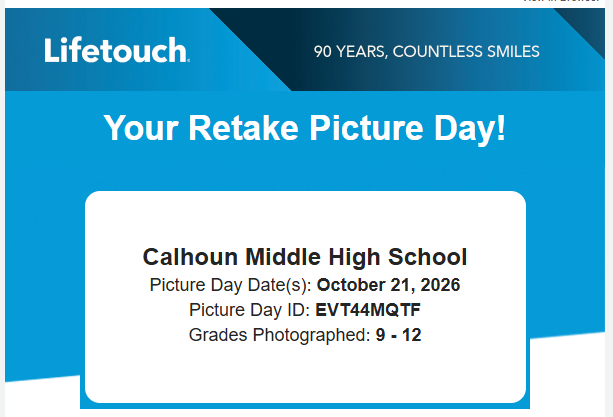 CMHS Retake Picture Day 2026