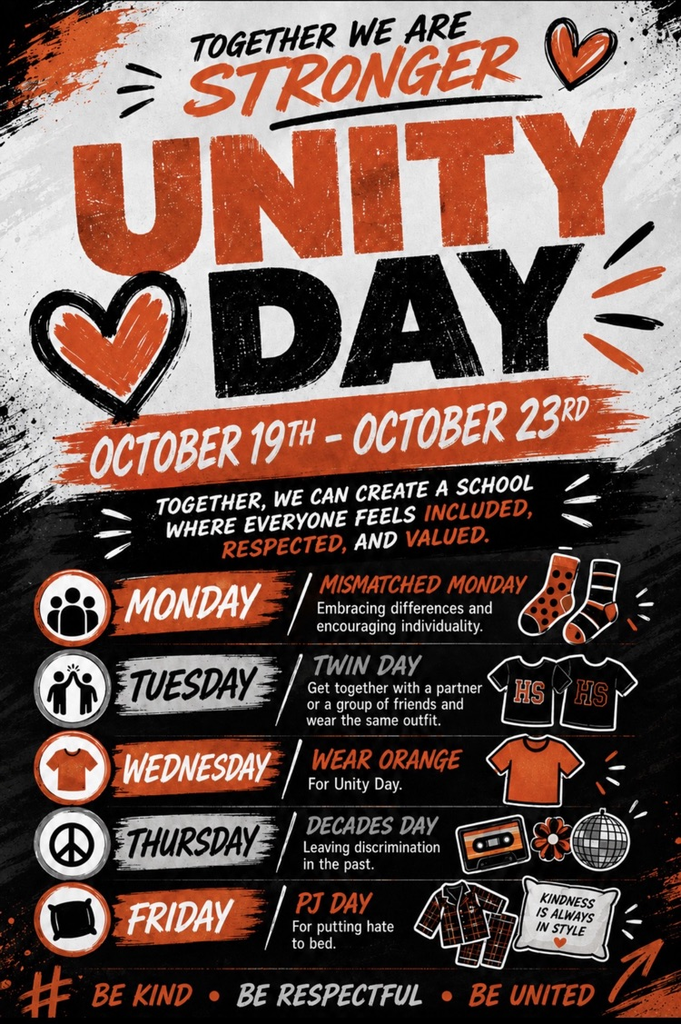 unity day spirit week flyer!
