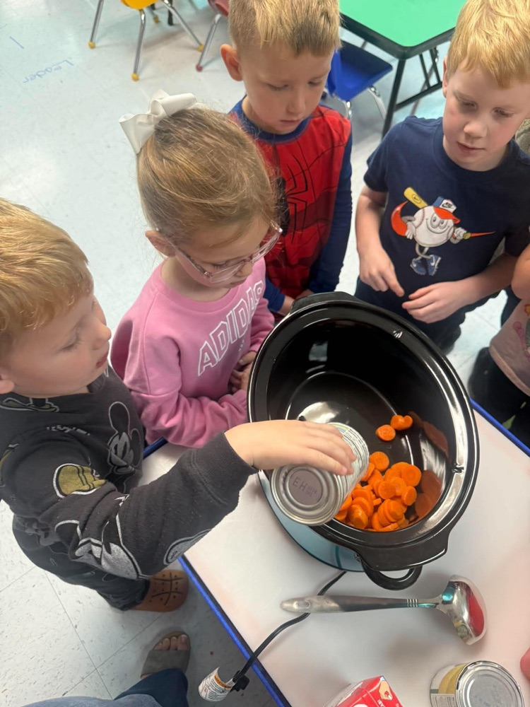 preschoolers with stone soup