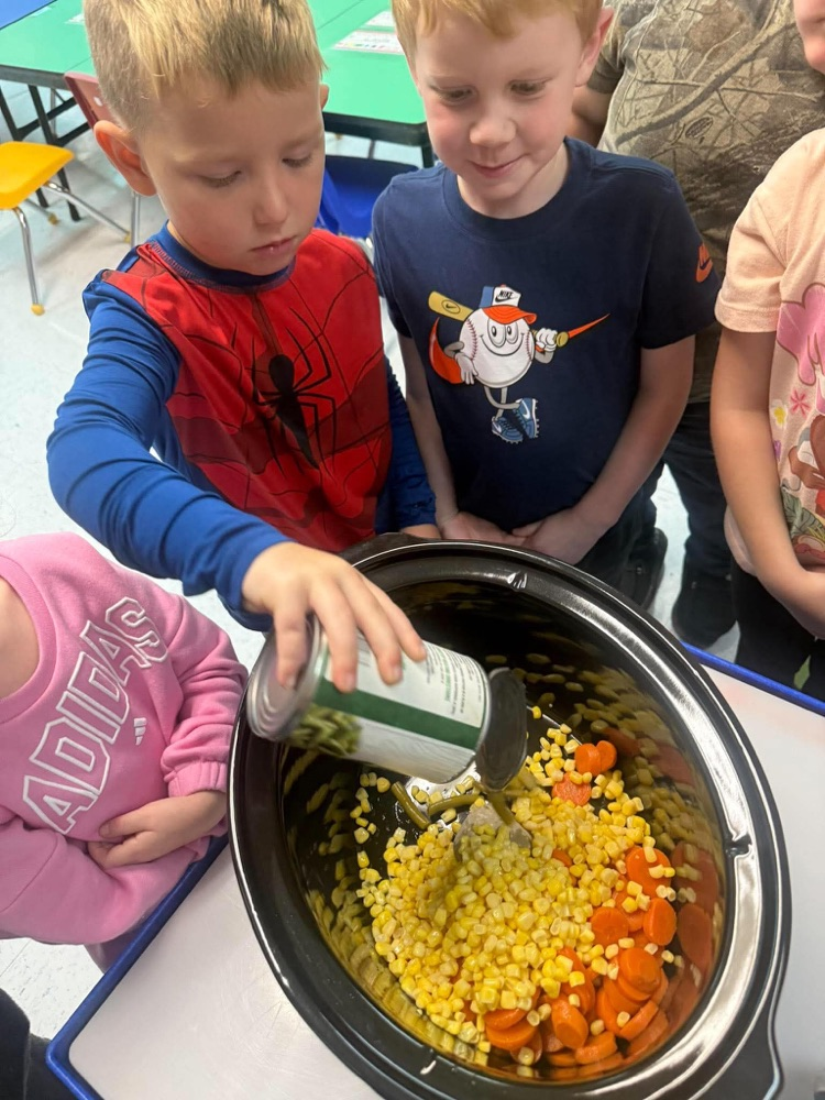 preschoolers with stone soup
