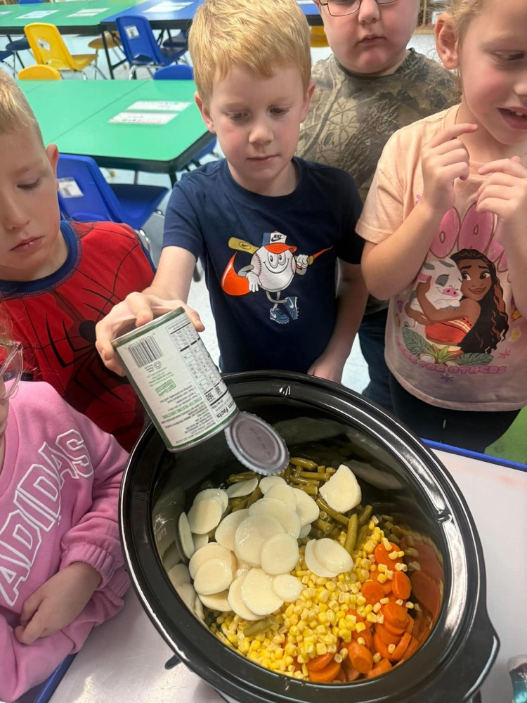 preschoolers with stone soup