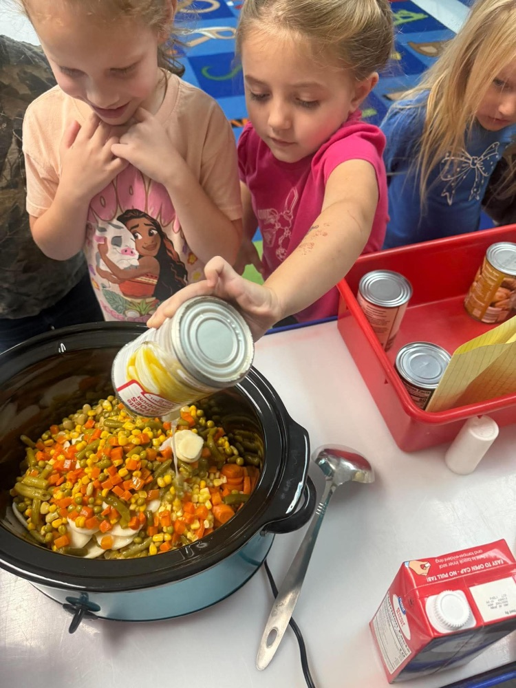 preschoolers with stone soup