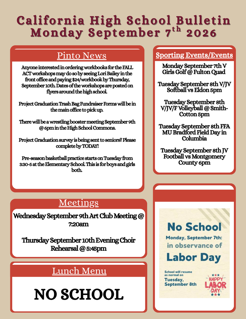 California High School Bulletin 09/07