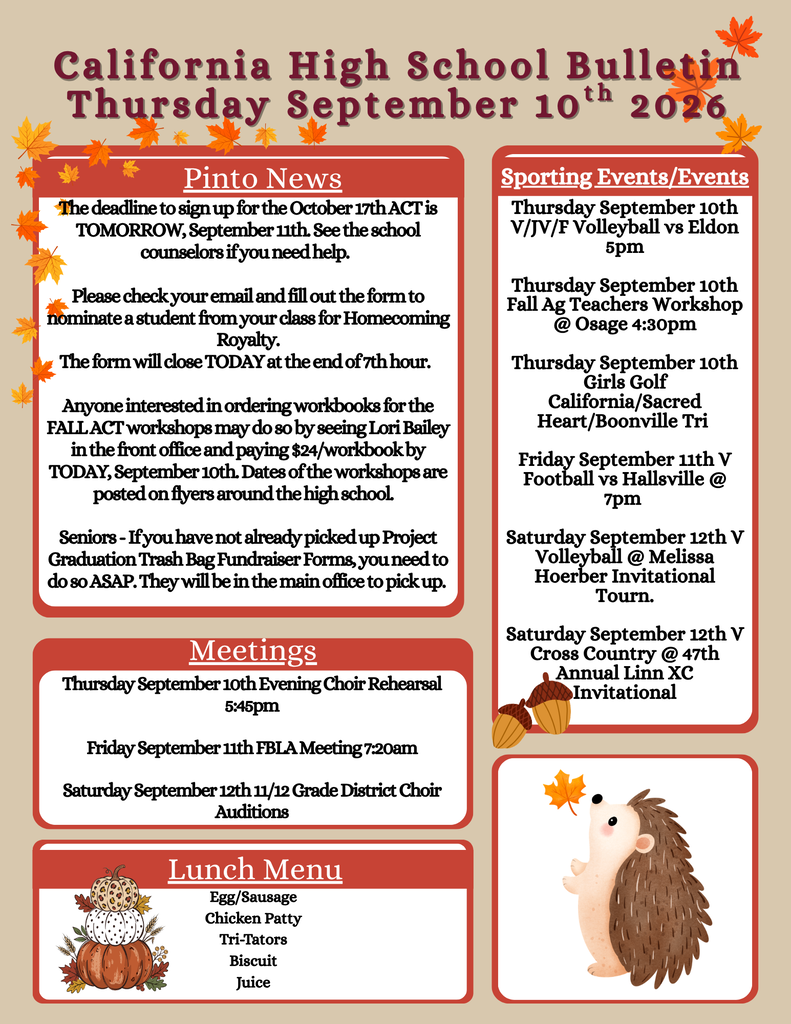 California High School Bulletin 09/10