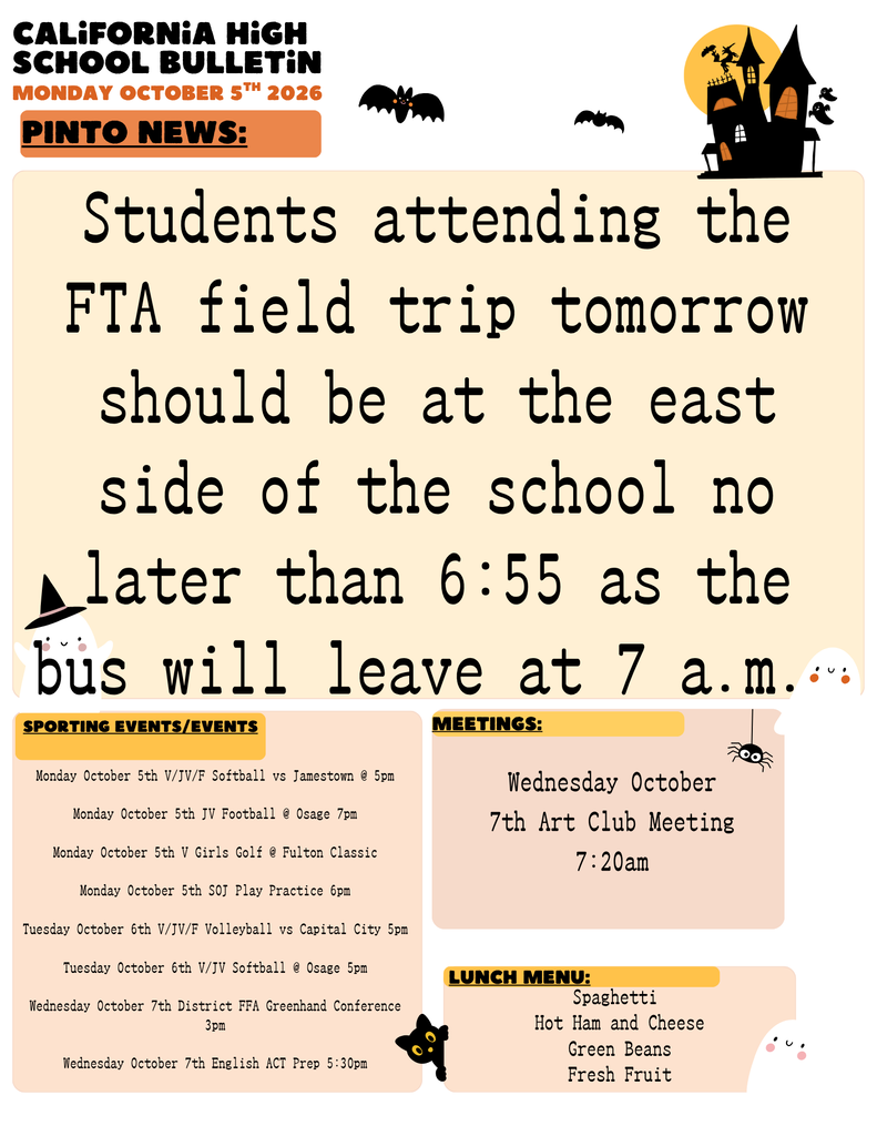 California High School Bulletin 10/05