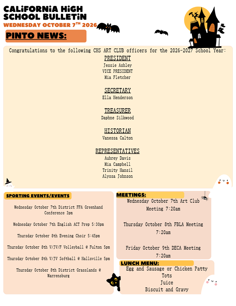 California High School Bulletin 10/07