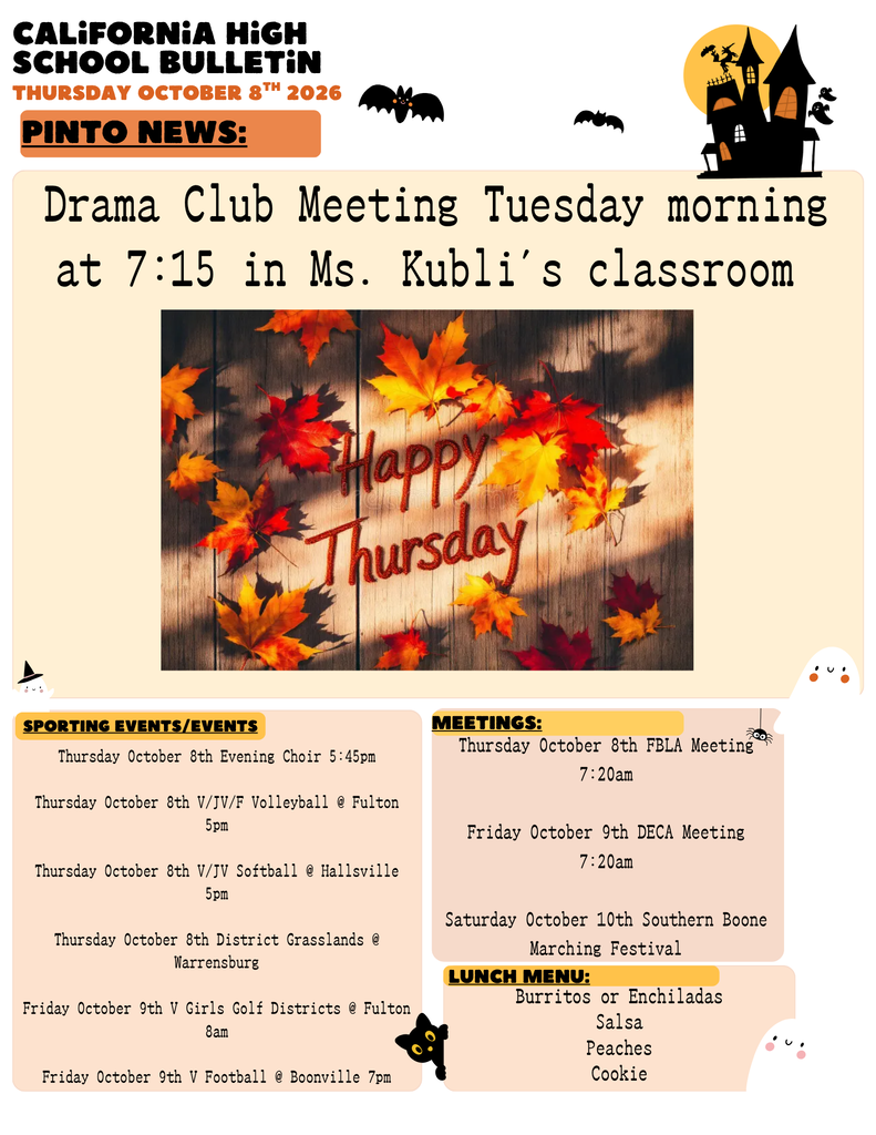 California High School Bulletin 10/08
