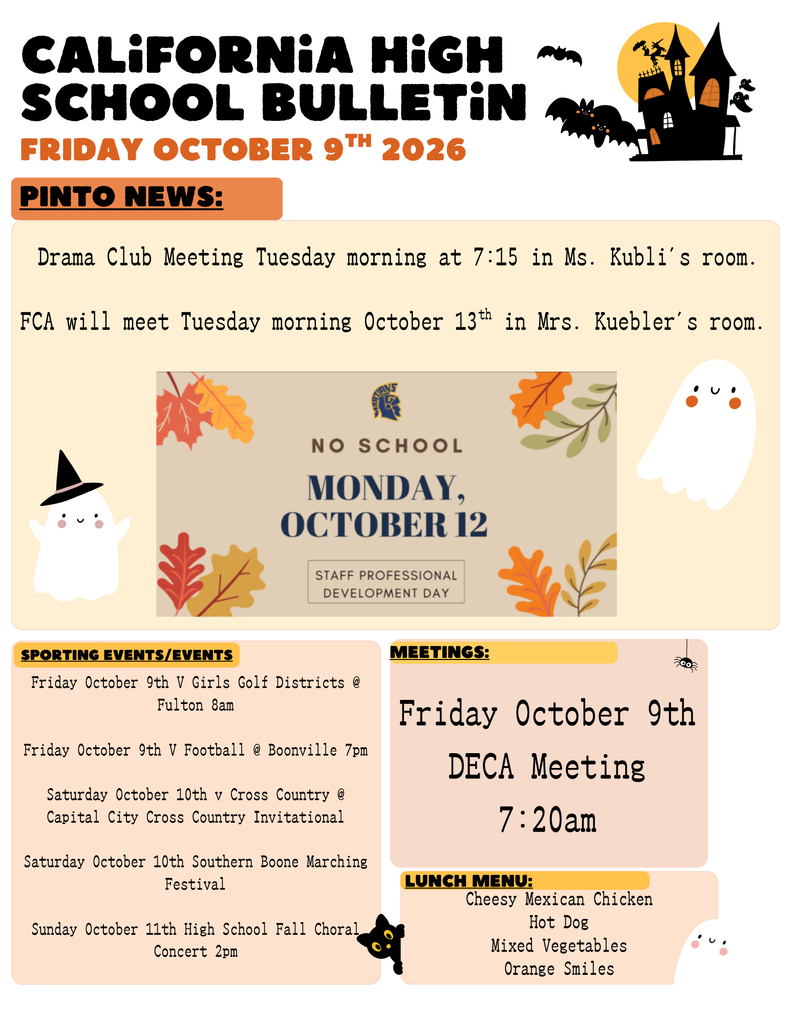 California High School Bulletin 10/09