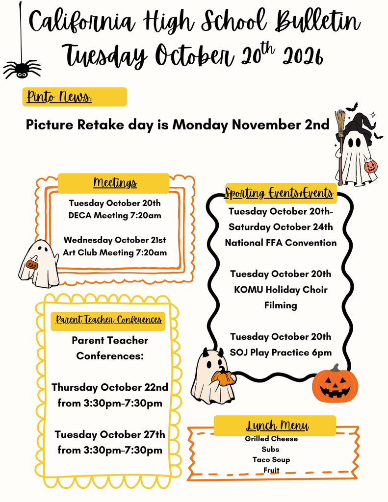 California High School Bulletin 10/20
