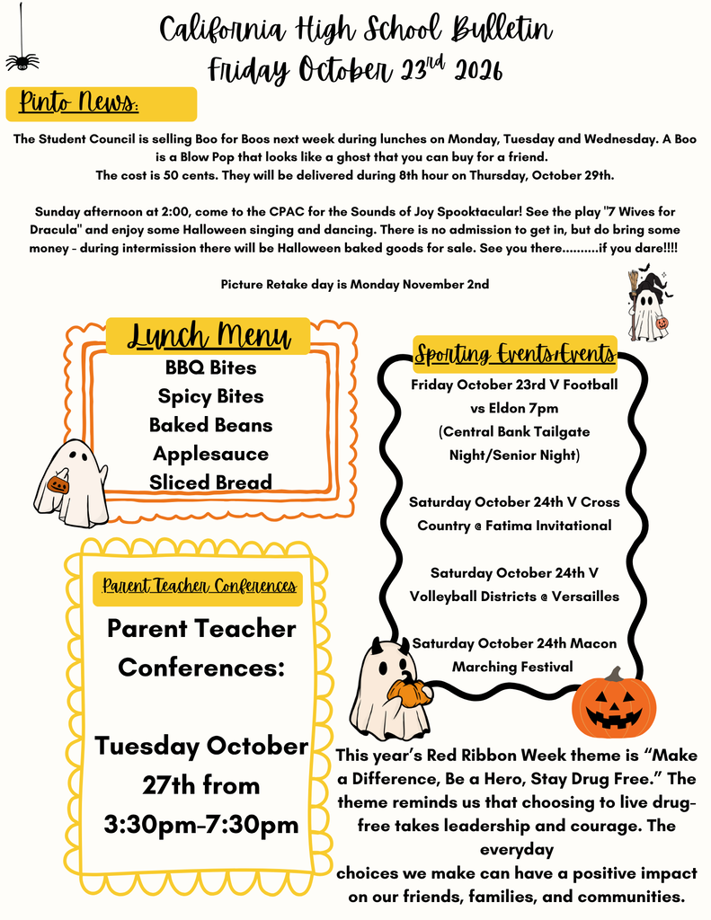 California High School Bulletin 10/23