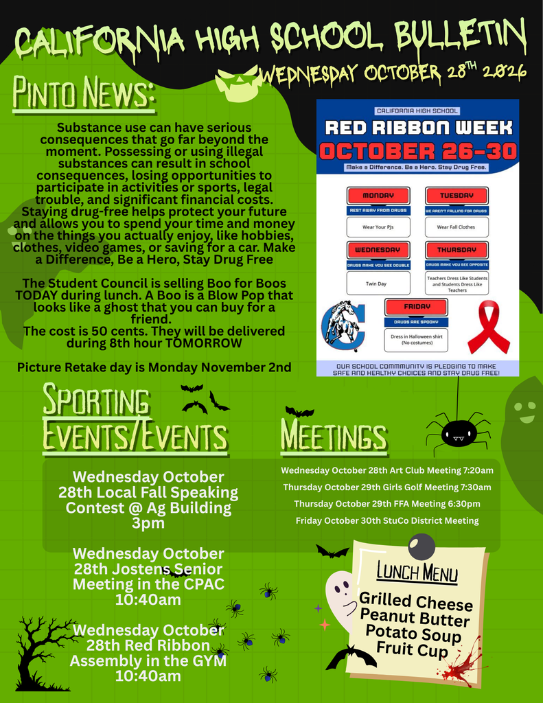 California High School Bulletin 10/28
