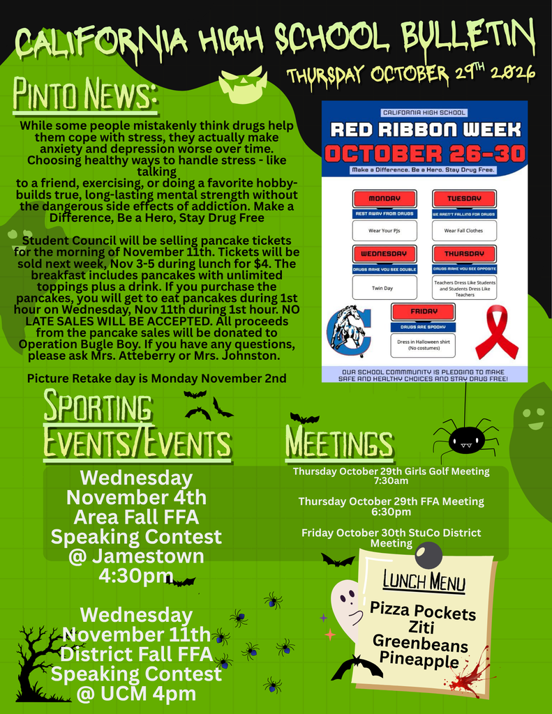 California High School Bulletin 10/29
