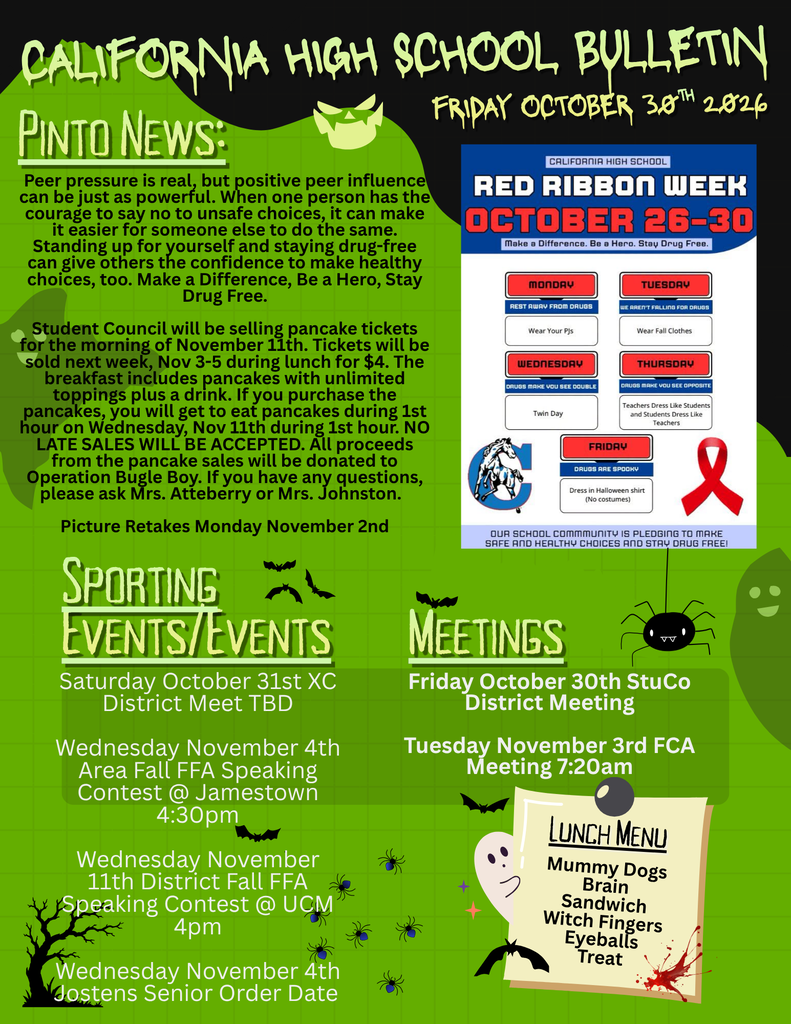 California High School Bulletin 10/30