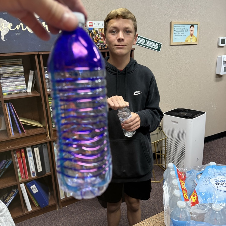 water bottle art