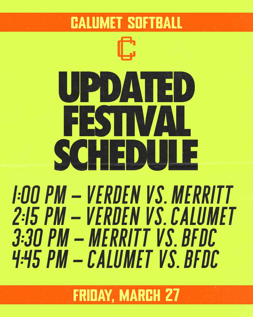 updated softball schedule