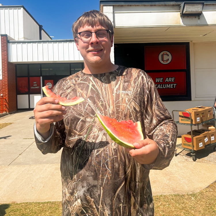 Elementary students and staff enjoyed some tasty watermelon this afternoon.