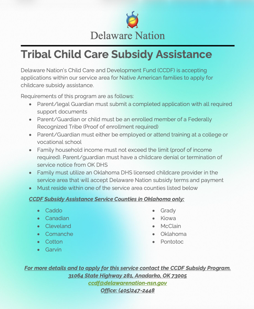 Delaware Nation Tribal Child Care