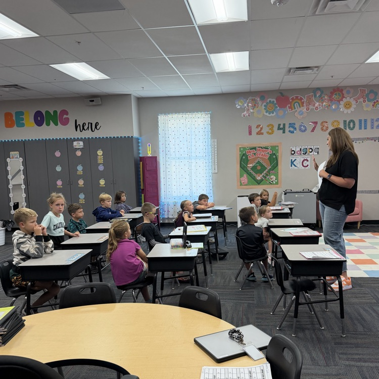 Second grade had a visit today from our counselor, Mrs. Estep. She had a fun story about personal space she shared with the class.