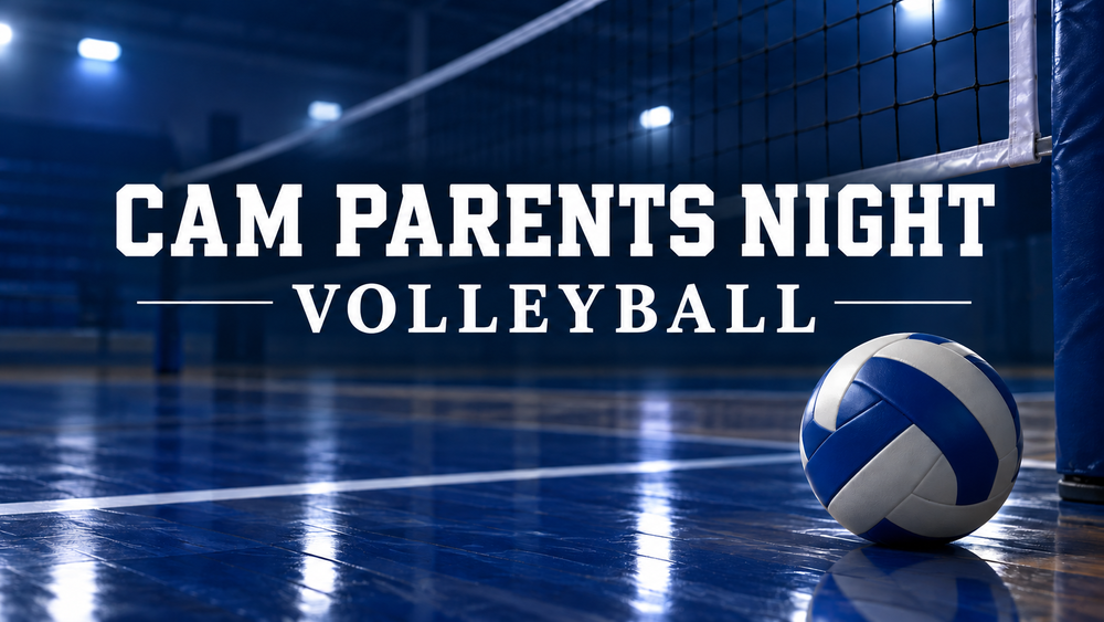 CAM Parents Night Volleyball banner