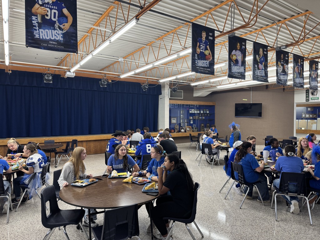 Kids in the commons, enjoying the meal that was donated