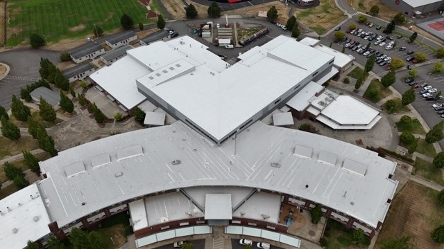 Aerial view of CHS roof