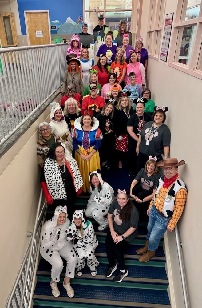 Teachers in costumes