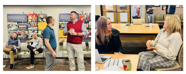 Adults collaborating