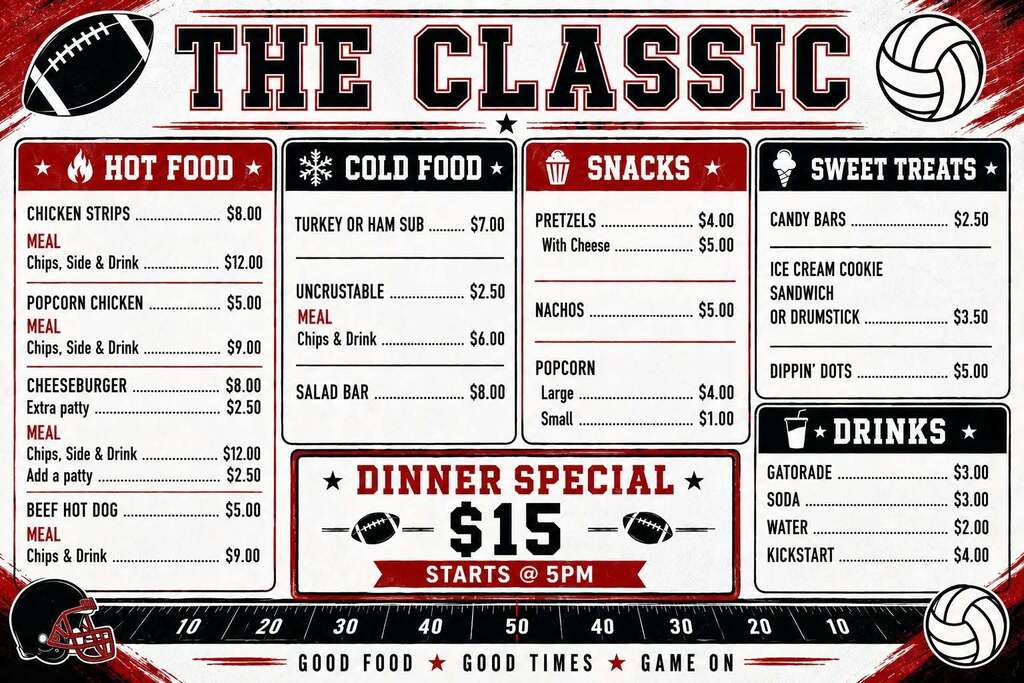 The Classic Menu