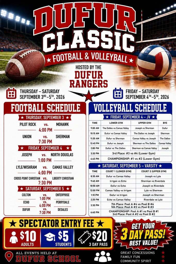 Dufer Classic Schedule
