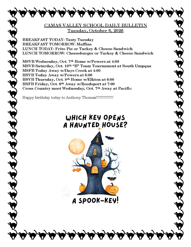 DAILY BULLETIN 10-06-2026