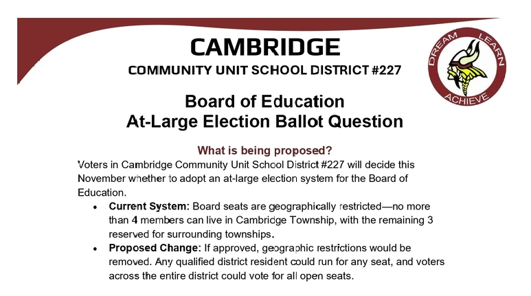 At large Election Info
