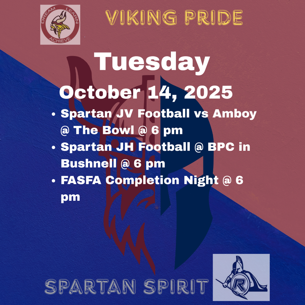 Tuesday, October 14th Events!