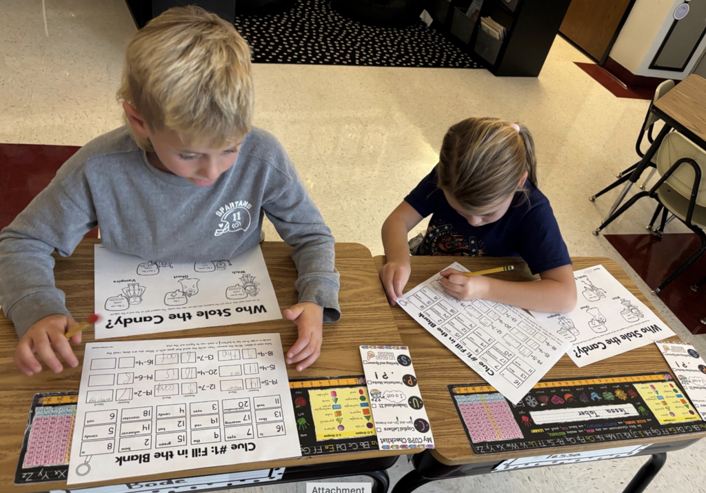 solving math problems for the escape room