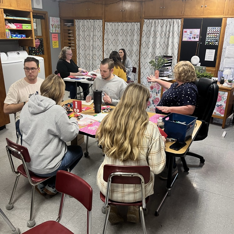 making Valentine’s Day cards