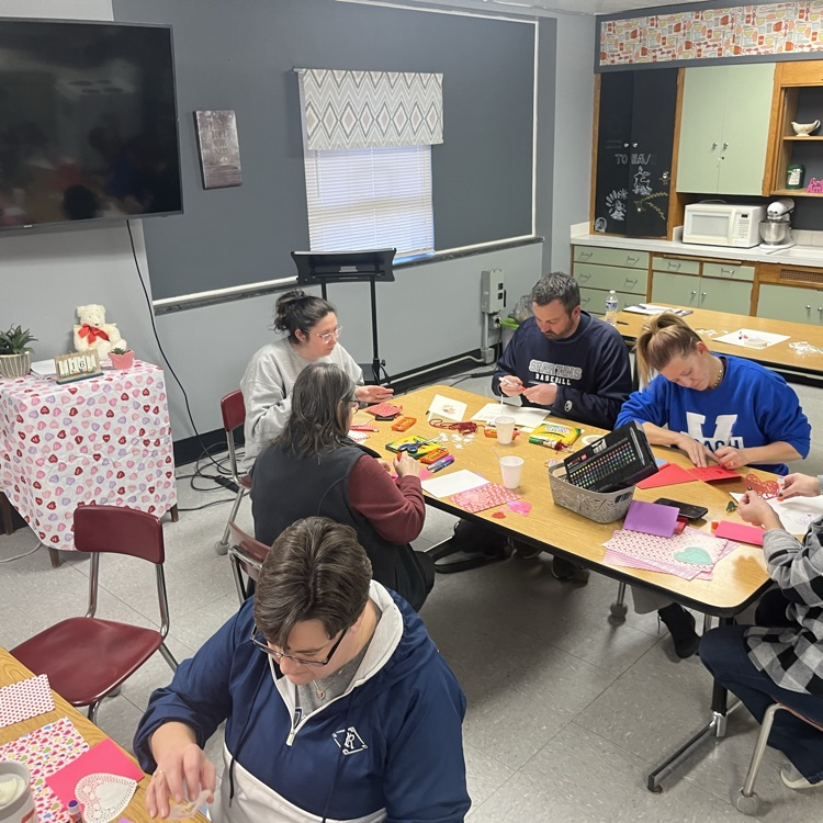 Making Valentine’s Day cards