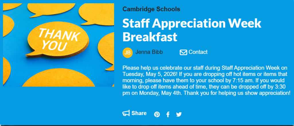 Staff Appreciation Week