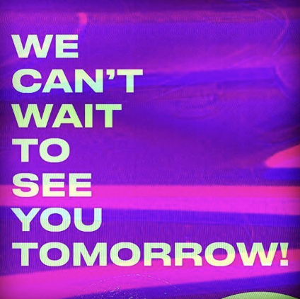 can't wait to see you tomorrow