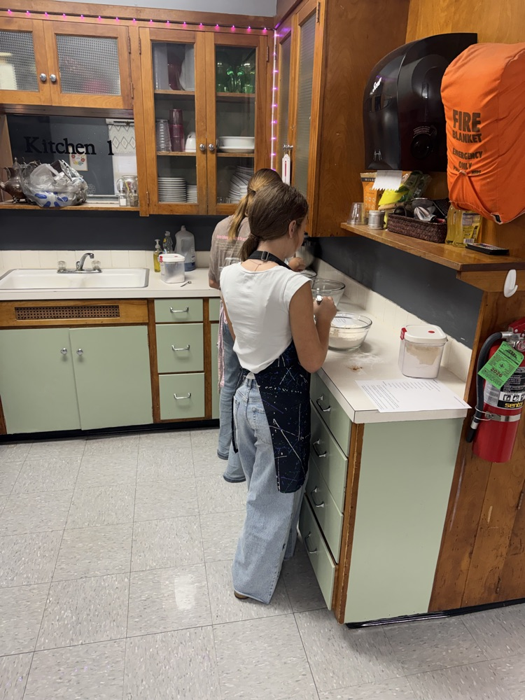 Making pumpkin bread