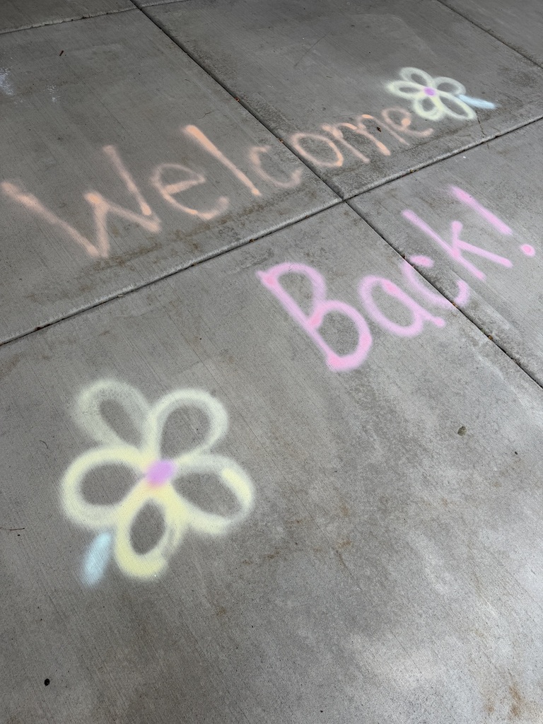 Sign that says welcome back.