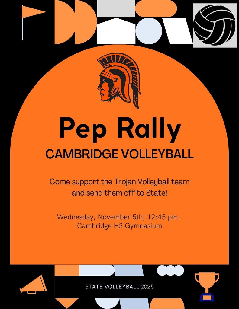 Dark Blue Orange Flat Graphic School Sports Event Portrait Flyer