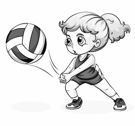 volleyball girl clip art 