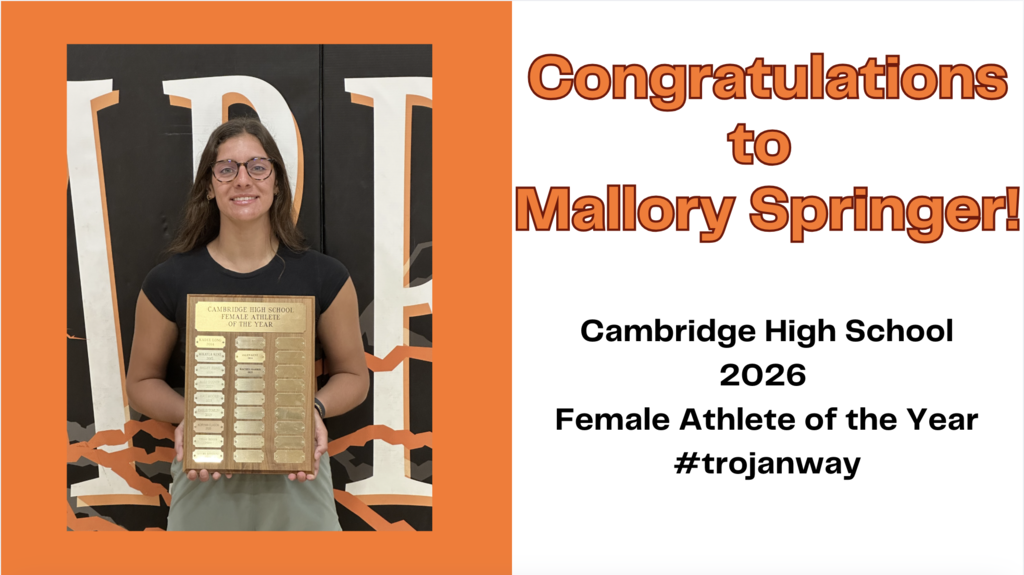 Mallory Springer - Female Athlete of the Year
