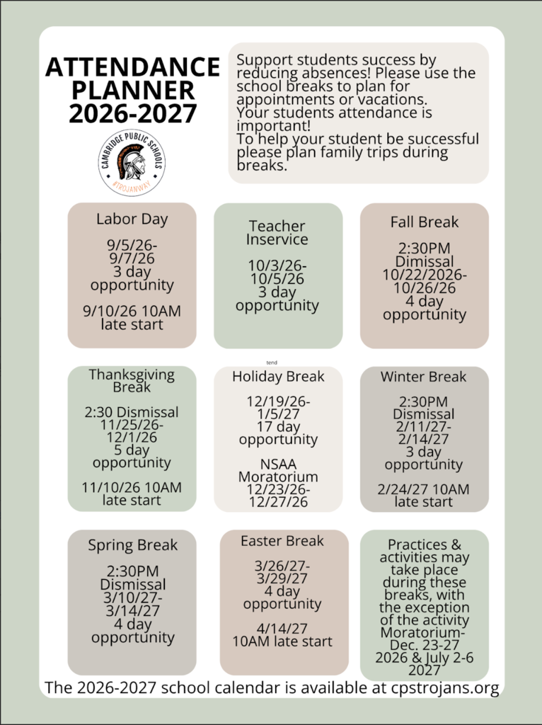 Attendance Planner for 26-27