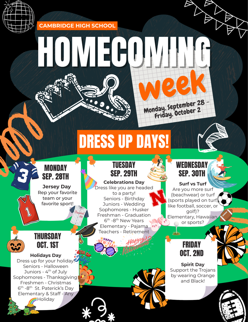 2026 Homecoming Dress Up Days Poster