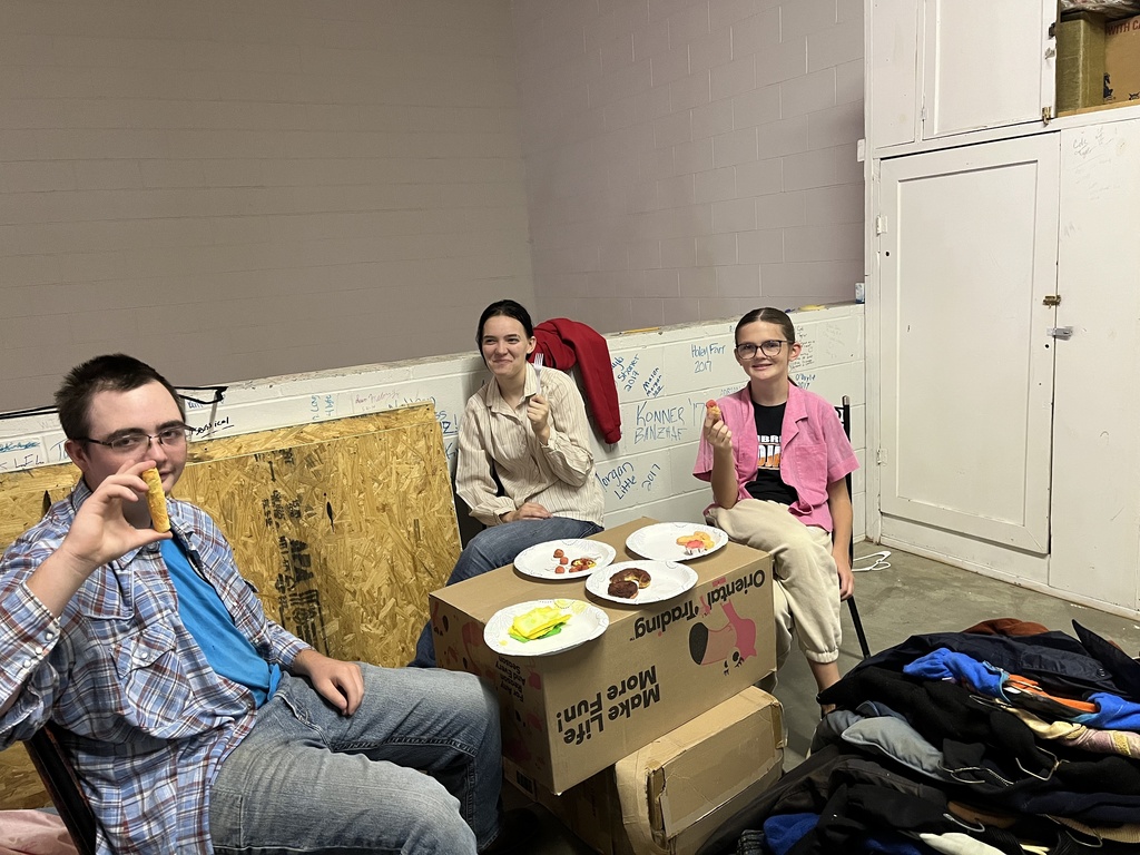CPS Theater Arts Class making food props 2026.